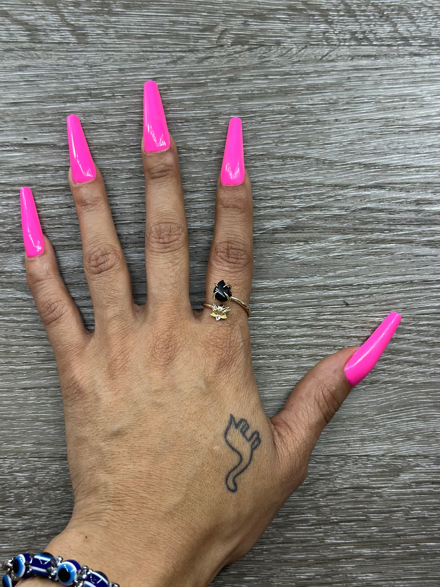 Raw Healing Crystal Expandable Ring