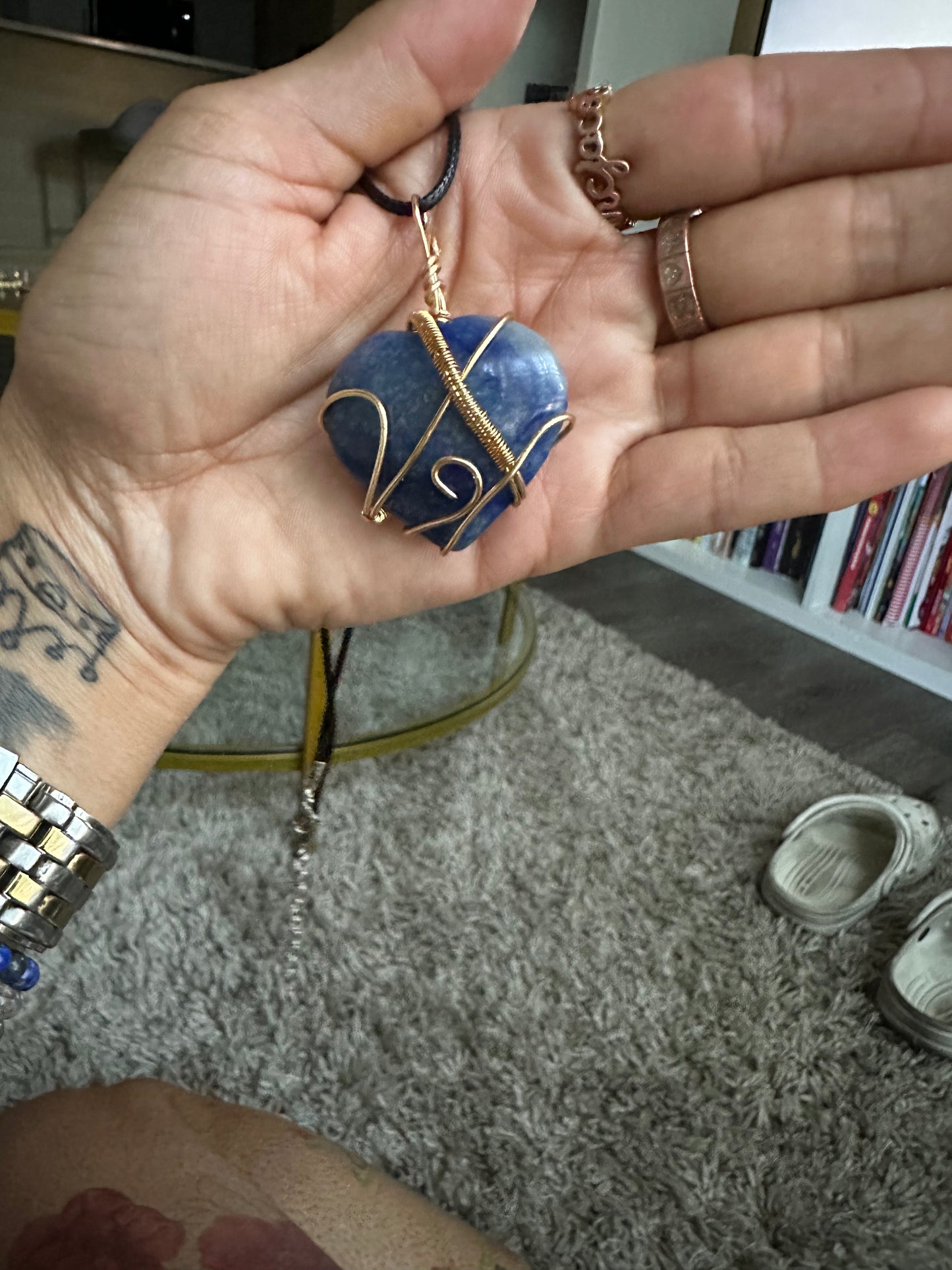Lapis Lazuli Heart Shaped Necklace