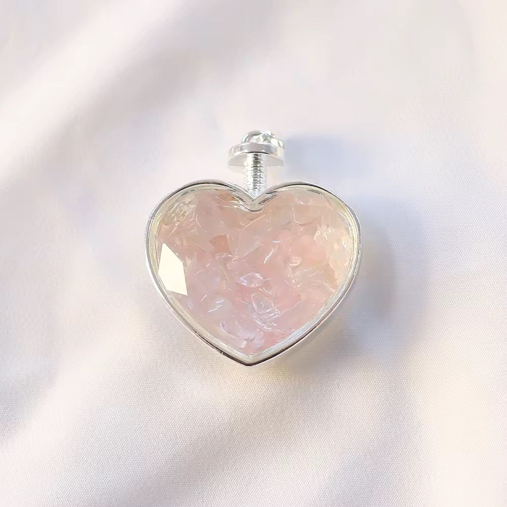 Heart Shaped Healing Crystal Necklace