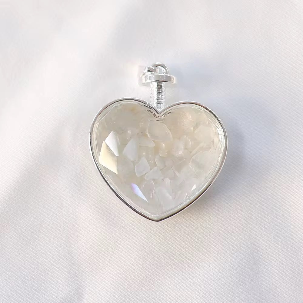 Heart Shaped Healing Crystal Necklace